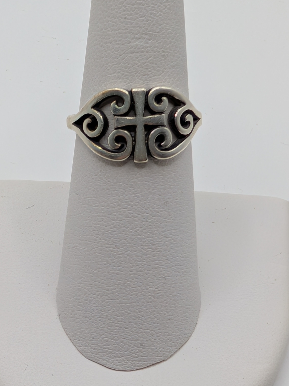 James Avery Sterling Silver Scroll Cross Ring - Silver
